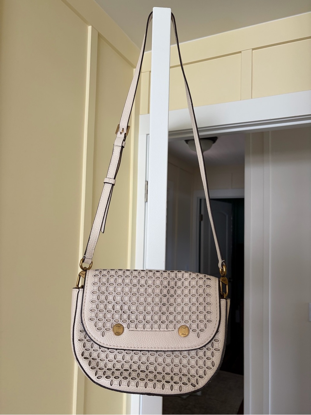JCrew NWT Shoulder/Crossbody Bag with Laser-Cut Detail